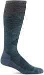 Sockwell Men's Diamond Dandy Moderate Graduated Compression Sock, Blue Ridge, Large-X-Large