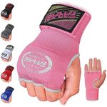 Farabi Kids Junior Inner Hand Wraps Gloves Easy Gel Padded Boxing Wraps with Wrist Wraps Pair (Pink)