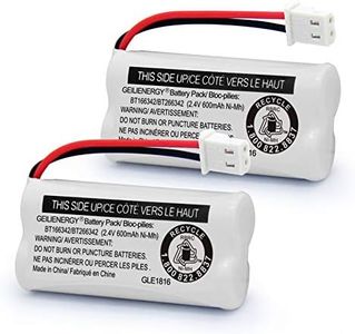 GEILIENERGY Replacement Battery BT166342 / BT266342 BT183342/BT283342 BT166342/BT266342 Compatible for Cordless Telephones CS6114 CS6419 CS6719 EL52300 CL80111(Pack of 2)