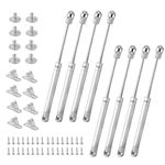 8 Pcs Gas Strut Stay 100N, Upturned Cabinet Door Gas Lift Support Soft Close Hinge, Gas Lift Strut Kit for Kitchen Cupboard