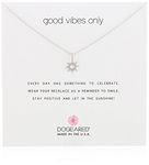 Dogeared Reminder Good Vibes Only Silver Sun Charm Pendant Necklace, 16"