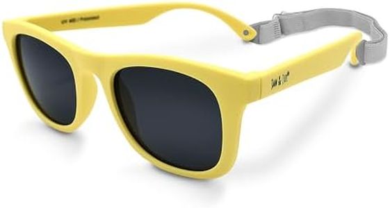 JAN & JUL Toddler Sunglasses with Strap, UV400 Polarized (M: 2-6 Years, Lemonade)