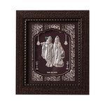 Hem Jewels Pure Silver Radhe Krishna Frame for Gift & Home Decor (7.5x6.5 Inch) (Pack of 1)