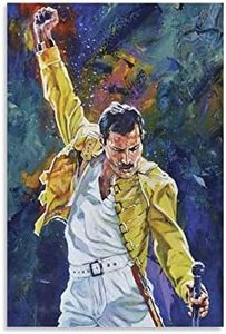 Imprimir En Lienzo Freddie Mercury Poster Decoración Sala de Estar Pintura de Dormitorio 50x70cm Sin Marco