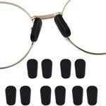 Nose Pads Covers,BEHLINE Slip-on Eyeglasses Nose Pads Covers,Soft Silicone Eye Glasses Nose Piece,Anti-Slip Nose Cushion Piece Nose Bridge Pads,(Black,5 Pair)