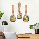 Artvibes Royal Mural Art Wooden Wall Hanging Decoration Item for Home | Bedroom | Living Room | Mdf Designer Decorative Artwork | Ideal Gift | Stylish Modern Decor Item for Hall (WH_11002N) (Set of 3)