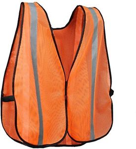 KAYGO Reflective High Visibility Safety Vest, KG0008-10 Silver Stripe, for Men and Women, Pack of 50 (Orange)