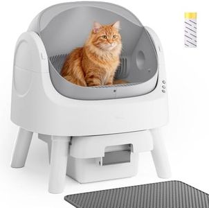Self Cleaning Cat Litter Box, Automatic Cat Litter Box for Multiple Cats, Integrated Safety Protection with Open-Top Design