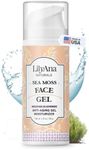 LilyAna Naturals Sea Moss with Bakuchiol Face Gel - Extreme Hydration Moisturizing Cream - Natural and Organic - Gentle Formula - Made in the USA - 1oz