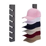 Keletop Hat Rack for Wall Baseball Cap Organizer Hanger (2 Pack) Modern Wooden Hat Holder Wall-Mounted Caps Display for Closet Door Bedroom Entryroom Laundry (Gray)