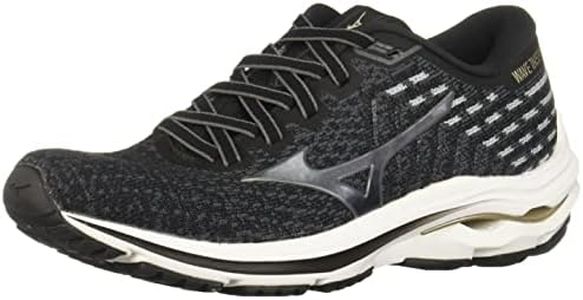 Mizuno Women's Wave Inspire 17 Running Shoe, Black-Platinum, 10