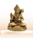 Yadava Resin Handcraft Car Dashboard Bahubali Hanuman Ji, Ji Murti For Home, Office Sankat Mochan Balaji Bajrangbali Idol Pooja Temple Showpiece Vastu Gift Decoration (Gold, Fantasy, 6 Cm, Cm)