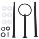 3 Tier Ring Round Cake Cupcake Plate Fitting Stand Handle (Black)