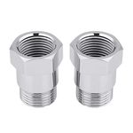 O2 Sensor Adapter, 2Pcs Oxygen Sensor Adapter 32mm M18*1.5 O2 Oxygen Sensor Extender Extension Spacer Bungs Adapter (Silver)