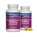 Super Strength Evening Primrose Oil 1000mg | Fast Release Capsules | Hormonal Balance Support, Healthy Skin Formula with Vitamin B6 | GMP Approved | Manufactured in The UK