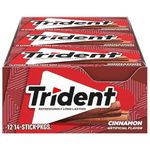 Trident Sugar Free Gum, 12 Packs of 14 Pieces (168 Total Pieces)(Cinnamon)