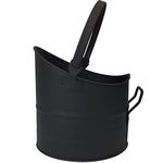 Simpa® Classic Black Fireside Coal Fire Log Scuttle Bucket Kindling Hod