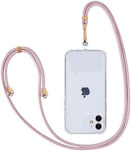 Beownest Universal Portable Phone Strap, Adjustable Shoulder Strap Neck Phone Lanyard, Compatible with All Smartphones - Pink