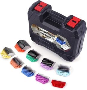 MEMIRY 9-Pack Dog Animal Stainless Steel Wide Clipper Attachment Guard Comb Set for A5 Series Clipper | Snap-On/Off Design Combs,Only Compatible with 10W/15W/30W Wide Blade