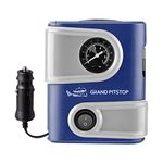 Grand Pitstop Electric Tire Inflator Air Compressor Pump for Car, Motorcycle, Balls and Mattress (Blue)