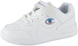 Champion Girls' Rebound Low G Ps Trainers, White Ww001, 12 AU