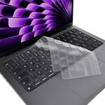 Oaky Keyboard Protector for 2021-2024 Release MacBook Air 13.6 inch [A3113 A2681 M2/M3] & MacBook Air 15.3 inch [A3114 A2941 M2/M3] Keyboard Skin Cover - TPU Clear