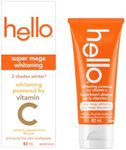 Hello Whitening Toothpaste with Fluoride Powered by Vitamin C, Teeth Whitening Toothpaste for Adults, Helps Freshen Breath and Removes Surface Stains, SLS Free, Natural Peppermint Flavor, 82mL Tube