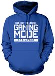 Do Not Disturb Gaming Mode Activated Unisex Adults and Kids Hoodie - Gamer Console Teen Online Games Addict Blue Medium