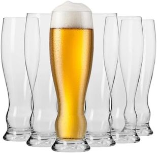 Krosno Verres à Bière | Lot de 6 | 500 ML / 50cl | Collection Splendour | Parfait la Maison, Les fêtes | Va au Lave-Vaisselle