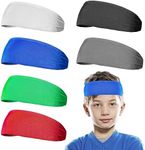 6Pcs Sports Headbands for Boys Swea