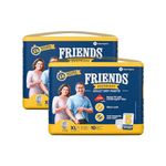 Friends Overnight Adult Diapers Pants Style - 20 Count XL with odour lock and Anti-Bacterial Absorbent Core- Waist Size 30-56 inch ; 76-142cm