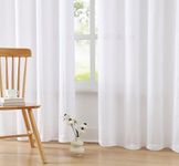 White Chiffon Sheer Curtains 84 Inc