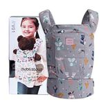 Bebamour Baby Dolls Carriers for Kids Cotton Front and Back Carrier for Carrying Stuffed Toys Presents for Boys and Girls (gray animal)