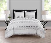 VCNY Home Comforter Soft & Cozy Bedding Set, Stylish Chic Design for Home Décor, Machine Washable, White, King