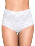 Miss Mary of Sweden Jacquard & Lace Women's Shaping High Waist Panty Girdle White