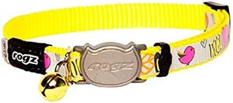 Rogz Reflectocat Collar, 8-12-Inch , Yellow/Pink