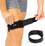 Vive IT Band Strap - Iliotibial Band Compression Wrap - Outside of Knee Pain, Hip, Thigh & ITB Syndrome Support - Neoprene Brace for Running and Exercise - Athletic Stabilizer for Men, Women