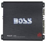 BOSS AUDIO R2504 Riot 1000-Watt Full Range, Class A/B 2-8 Ohm Stable 4 Channel Amplifier with Remote Subwoofer Level Control