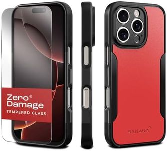 Sahara Night Sky Case for iPhone 16 Pro, Classic Series Protection Kit Compatible with MagSafe – Case with Tempered Glass Screen Protector, Viper Red (CP00682)
