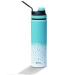 Allo Steel Water Bottles Stainless Steel Sipper Water Bottle for adults, kids 1 Litre Water Bottles for School, Office, Sports, Gym 1L Water Bottle for Men and women, Blue White 1000ml