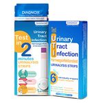 Urinary Tract Infection Urine Test Strips | UTI Test Strips for Women & Men | High Precision Leukocyte and Nitrite Testing at Home | Individually Packed and Bigger Strip (6)