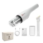 Robustt Wireless Portable Car Vacuum Cleaner - Pack of 2 | Powered by 7800MAH (2600MAH*3) Batteries | Stainless Steel Dual Hepa Filter | 6000pa Suction Power| 90 W High Power Copper Motor