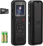 72GB Digital Voice Activated Recorder: Portable Tape Recorder with Playback Audio Recording Device for Lectures Meetings, Small Dictaphone Sound Recorder with Line in | Password | Support TF Expansion