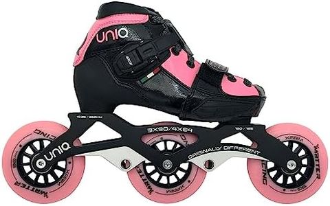 Uniq Q7 Inline Speed Skates Junior Adjustable Sizes (Pink Small)