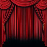 Fun Express Red Curtain Backdrop Ba