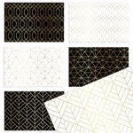 100-Pack All Occasion Greeting Cards, Assorted Blank Note Cards, 4 x 6 inch, 6 Elegant Gold Foil Geometric Designs, Blank Inside, by Better Office Products, with Envelopes, 100 Pack