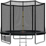 JUMMICO Garden Trampoline for Children, 6ft/7.5ft/10ft/12ft Trampoline Outdoor Safety net and Padded Poles for Children Indoor Outdoor Fitness,Maximum up to 150 kg