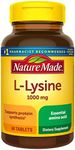 Nature Made Extra Strength L-Lysine 1000 mg Amino Acid, 60 Tablets (Packaging May Vary)