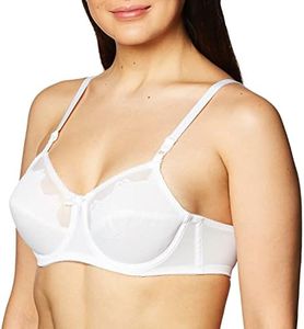 Bali Womens Flower Underwire Bra #0180 44DD White