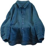 NFYM Womens Flax Linen Button Down 
